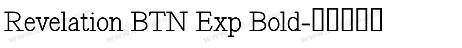 Revelation BTN Exp Bold字体转换